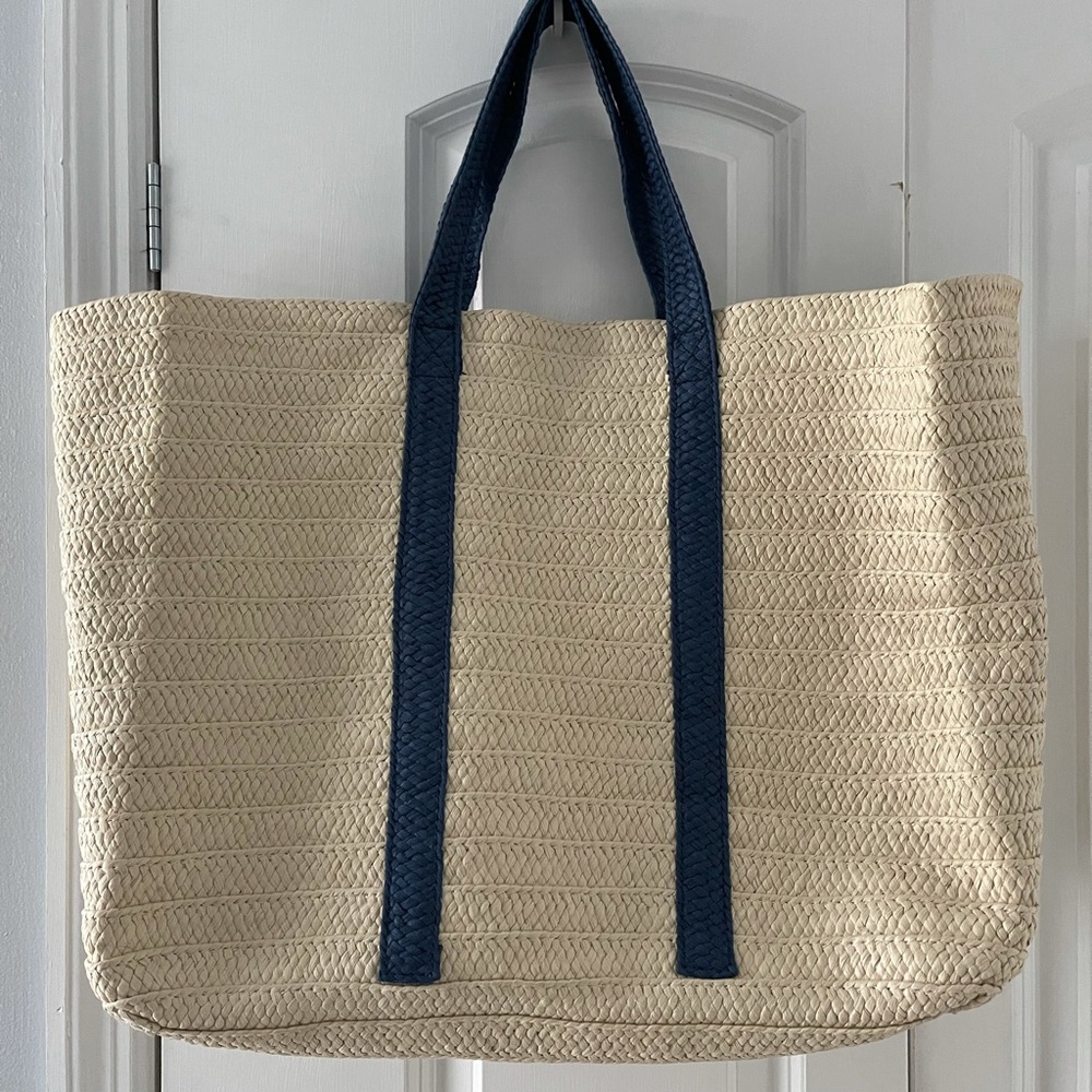 Mark&Graham cream/Blue tote bag